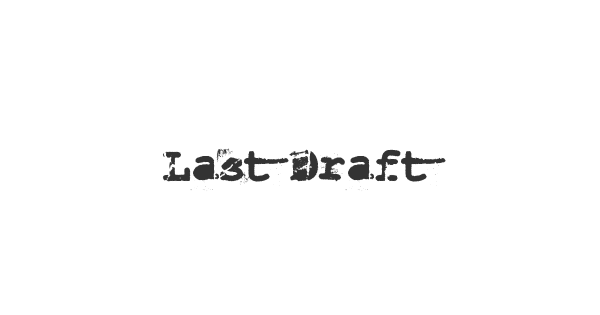 Last Draft font thumbnail